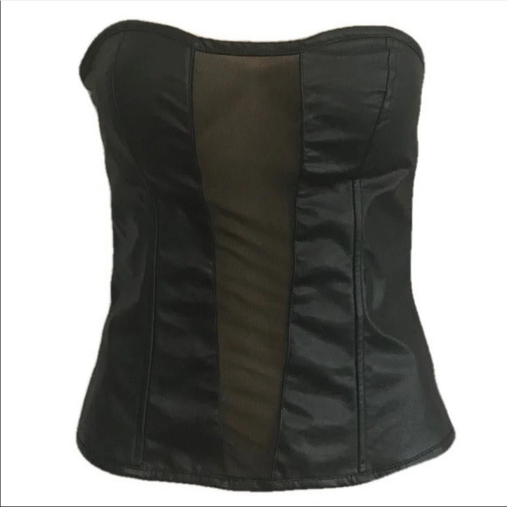 Vegan Leather Corset Top